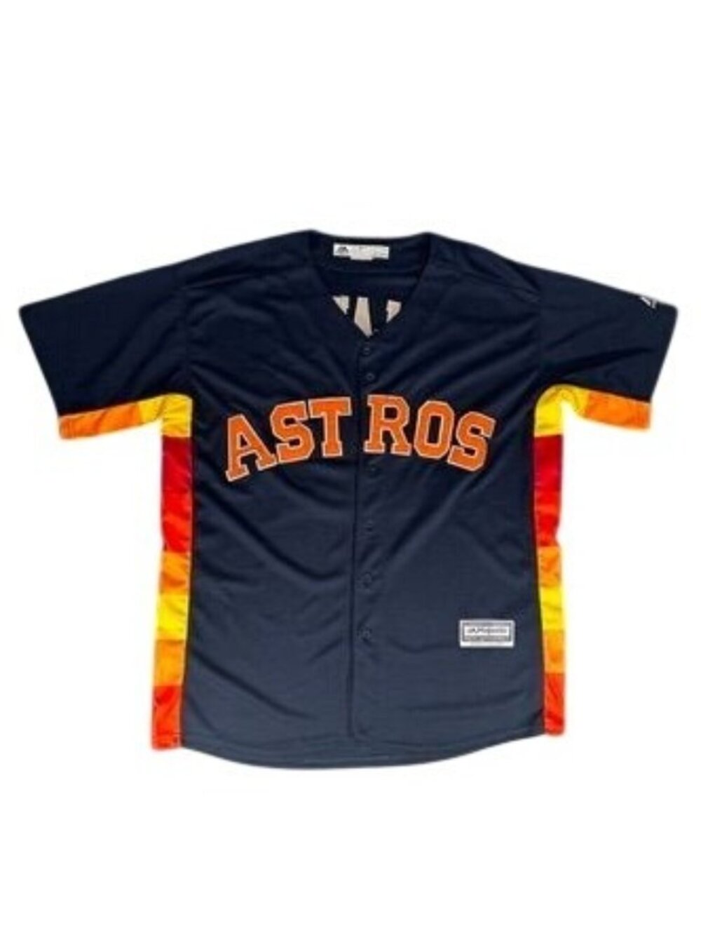 Houston ASTROS Justin VERLANDER 35 Navy x Tequila Sunrise MLB Jersey Mens XXXL